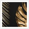Poster - Poster ohne Rahmen - Golden Blatt Monstera - 60x60 Produktbild-Vorschau 1