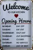 Blechschild Spruch 20x30cm welcome to our Kitchen Opening Produktbild-Vorschau 2