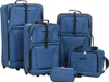 vidaXL 5-tlg. Reisekoffer-Set Blau Stoff Produktbild-Vorschau 8