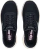 A top-down view of a pair of navy blue Skechers sneakers. Anteprima dell’immagine prodotto