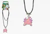 Kette mit Anhänger - Axolotl - Textilband Produktbild-Vorschau 2