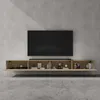 doporro Mobile Porta TV Sospeso 280 cm con 4 Ante Marrone Anteprima dell’immagine prodotto 3