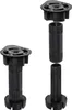 Two sets of adjustable furniture legs are shown against a white background. One set is assembled, and the other is disassembled. Podgląd zdjęcia produktu