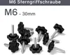 12 Stück Rändelschrauben M6 x 30mm Sterngriffschrauben mit Produktbild-Vorschau 2