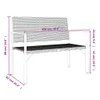 The Living Store Gartenbank 2-Sitzer Grau Poly Rattan Produktbild-Vorschau 8