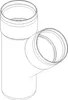 Poloplast POLO-KAL XS, derivazione, DN 90, 90, 45, 1 pz. Anteprima dell’immagine prodotto 3