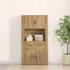 vidaXL Highboard Artisan-Eiche 80 x 33 x 150 cm Produktbild-Vorschau 4