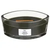 A WoodWick Frasier Fir candle in a clear glass container. Produktbild-Vorschau