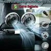Doppelkopf Auto Ventilator USB 3 Geschwindigkeiten mit LED Produktbild-Vorschau 3