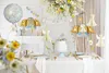 Folienballon IHS mit Blumen Motiv 45cm rund Weiß Gold Grün Produktbild-Vorschau 3