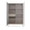 An open, empty cabinet with shelves and a drawer, displayed against a white background. Produktbild-Vorschau