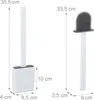 Relaxdays Toilettenbürste Wandmontage, zum Kleben, HxBxT: Produktbild-Vorschau 4