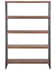 BELIANI Bücherregal Dunkler Holzfarbton Schwarz MDF Platte Produktbild-Vorschau 4