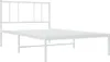 vidaXL Postel s čelem kovová bílá 80x200 cm Náhled obrázku produktu 3