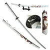 Katana decorativa in bambù, bianca, con drago e fodero Anteprima dell’immagine prodotto 6
