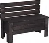STOLMAK Záhradný drevený box 111 l 71x54x29 cm čierny, Náhľad obrázku produktu 6