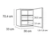Optifit Hängeschrank Erik290 BxTxH 30 x 34,9 x 70,4 cm Produktbild-Vorschau 4