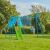 Evolutiver Spielturm mit Basketballkorb EXPLORER TOUR Blau Produktbild-Vorschau 2