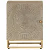 CLORIS Nachttisch 40x30x50 cm Massivholz Mango und Eisen Produktbild-Vorschau 3