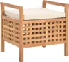vidaXL Banc avec espace de rangement 49×48×49 cm Noyer Voir les images du produit 7