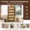 Commode haute aspect noyer avec rotin, 5 abattants, 80 x Voir les images du produit 6