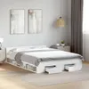 vidaXL Cadre de lit avec tiroirs Blanc 120x200 cm Bois Voir les images du produit 2