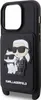 A black iPhone case with a Karl Lagerfeld and Choupette graphic. Produktbild-Vorschau