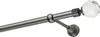 Gardinenstange 280 cm, 1-läufig, Antik Stahl, Vorhangstange Produktbild-Vorschau 4