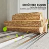 Outsunny Kaminholzregal Außen Stahl 150 x 66,5 x 150 cm Produktbild-Vorschau 5