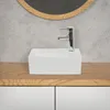 LuxeBath Waschbecken Aufsatzwaschbecken Eckig, 35x20,5x12,5 Produktbild-Vorschau 4