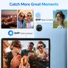 A collage of images showcasing the camera features of a tablet, with a group of friends in the foreground and a woman in the background. Náhled obrázku produktu