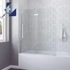 Badewannenfaltwand 120 x 140 cm Glaswand für Badewanne Produktbild-Vorschau 1
