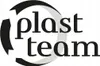 The logo and text for 'plast team' are displayed prominently against a white and light gray background. Produktbild-Vorschau