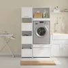 SoBuy Wäscheschrank Badezimmerschrank mit 3 Wäschekorb Produktbild-Vorschau 2