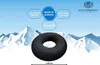 A black snow tube is shown against a background of snowy mountains and a blue sky. Text overlays highlight product features and origin. Produktbild-Vorschau