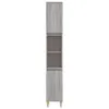 vidaXL Badschrank Grau Sonoma 30x30x190 cm Holzwerkstoff Produktbild-Vorschau 6