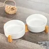 Miska ceramiczna podwójna drewniana GERDA biała 2x400ml Podgląd zdjęcia produktu 24