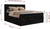 MKS MEBLE Boxspringbett 200x200 Schwarz Cord, Boxspringbett Produktbild-Vorschau 8