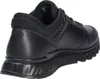 A black leather ECCO sneaker shown from the side and rear angle. Podgląd zdjęcia produktu