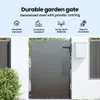 vidaXL Cancello da giardino nero 85 x 125 cm Acciaio Anteprima dell’immagine prodotto 5