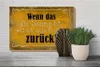Holzschild Spruch 30x20cm wenn das Lösung Problem zurück Produktbild-Vorschau 4