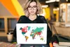 MuchoWow® Laptop Aufkleber Sticker Cover Weltkarte - Bunt - Produktbild-Vorschau 5