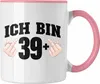 Trendation - Ich Bin 39+ Mittelfinger Tasse Geschenk 40. Produktbild-Vorschau 1