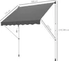 Outsunny Sonnenschirm teleskopisch klemmbar grau 300 x Produktbild-Vorschau 13
