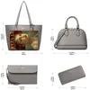 OKWISH 4-in-1 Damen Handtaschen Set, Grau - Elegante Produktbild-Vorschau 4