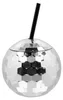 Boule à facettes Gobelet avec paille argenté 600 ml Voir les images du produit 8