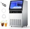 A commercial ice maker with ice cubes inside and accessories. Náhled obrázku produktu