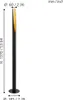 EGLO Lampada da terra LED Barbotto 5W 137 cm nero e oro Anteprima dell’immagine prodotto 14