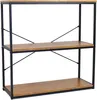 Standregal "Klassik" aus Metall, schwarz & Holz, 3 Ebenen, Produktbild-Vorschau 3