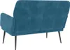 vidaXL Lavice modrá 108x79x79 cm Velvet Náhled obrázku produktu 5